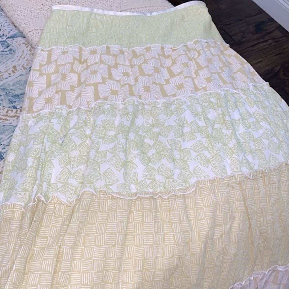Sigrid Olsen maxi skirt tiered boho size 8 - Picture 11 of 12